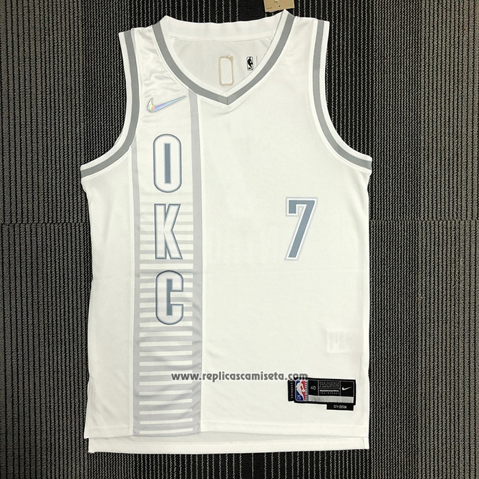Camiseta Oklahoma City Thunder Carmelo Anthony #7 Ciudad 2021-22 Blanco